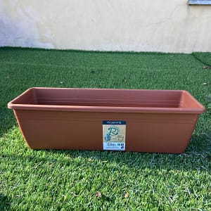 Vaso cassetta De Roma 50 cm color terracotta.